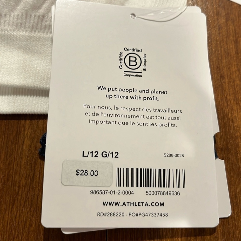 NWT Athleta Girl Bundle of Two Day to Day Seamless White Bras Size L/12. - Picture 4 of 6
